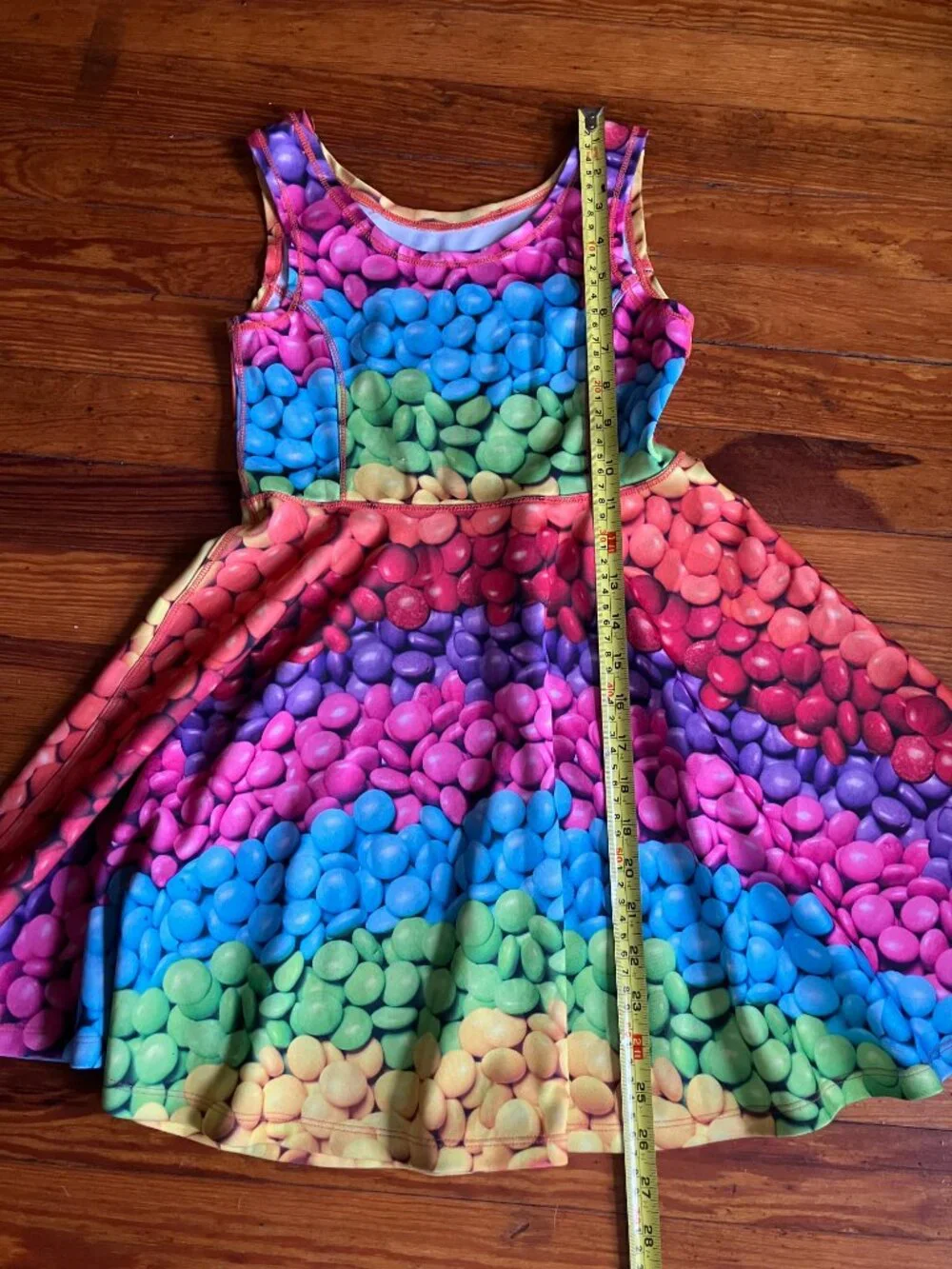 The Children's Place Girls Rainbow Candy Skater Dress - Size 7/8 (M) - Picture 4 of 9